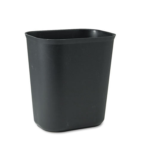 Fiberglass Wastebasket, 3.5 gal, Fiberglass, Black-(RCP254100BK)