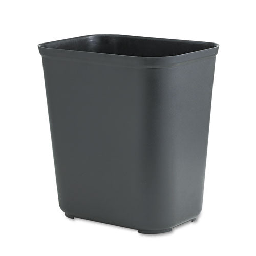 Fiberglass Wastebasket, 7 gal, Fiberglass, Black-(RCP254300BK)