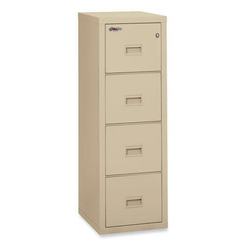 Compact Turtle Insulated Vertical File, 1-Hour Fire Protection, 4 Legal/Letter File Drawer, Parchment, 17.75 x 22.13 x 52.75-(FIR4R1822CPA)