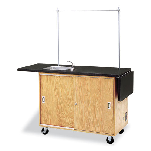 Mobile Laboratory Table, Rectangular, 48w x 24d x 36h, Black-(DVW4121K)