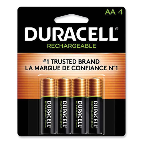 Rechargeable StayCharged NiMH Batteries, AA, 4/Pack-(DURNLAA4BCD)