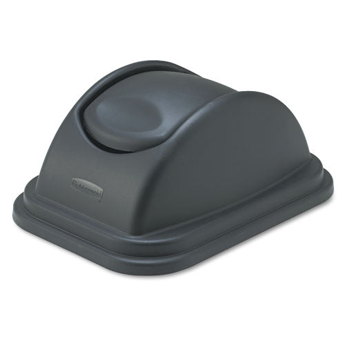 Rectangular Free-Swinging Plastic Lids, Black-(RCP306700BK)