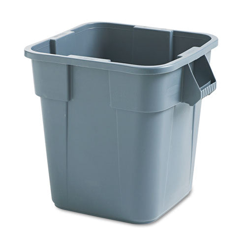 Square Brute Container, 28 gal, Polyethylene, Gray-(RCP352600GY)