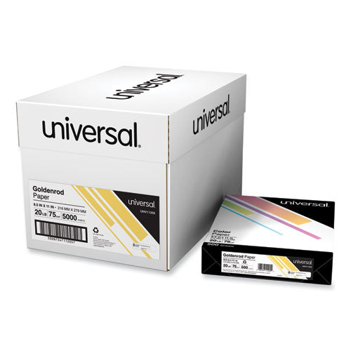 Deluxe Colored Paper, 20 lb Bond Weight, 8.5 x 11, Goldenrod, 500/Ream-(UNV11205)