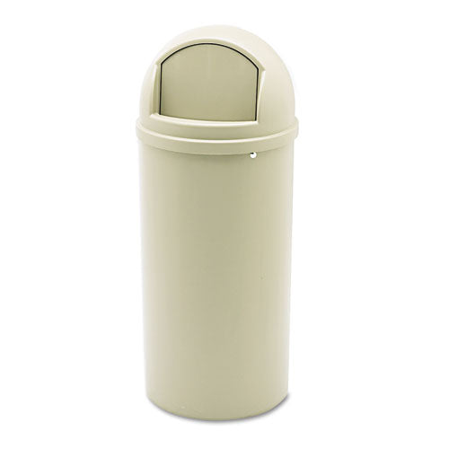 Marshal Classic Container, 15 gal, Plastic, Beige-(RCP816088BG)