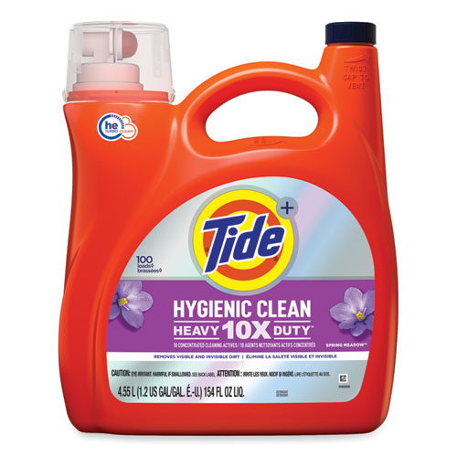Hygienic Clean Heavy 10x Duty Liquid Laundry Detergent, Spring Meadow, 154 oz Bottle, 4/Carton-(PGC27646)