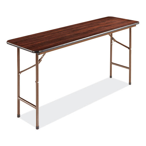 Wood Folding Table, Rectangular, 59.88w x 17.75d x 29.13h, Mahogany-(ALEFT726018MY)