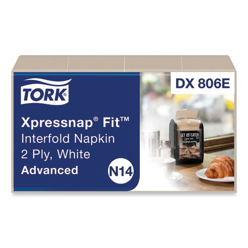 Xpressnap Fit Interfold Dispenser Napkins, 2-Ply, 6.5 x 8.39, Natural, 120/Pack, 36 Packs/Carton-(TRKDX806E)