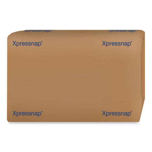 Xpressnap Interfold Dispenser Napkins, 2-Ply, Bag-Pack, 13 x 8.5, Natural, 500/Pack, 12 Packs/Carton-(TRKDX906E)