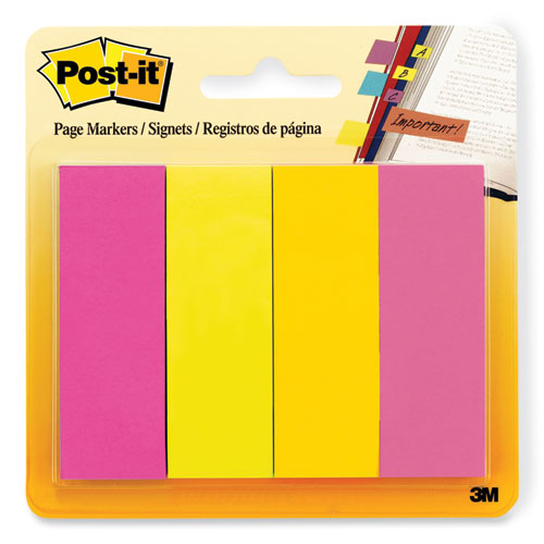 Page Flag Markers, Assorted Brights, 50 Flags/Pad, 4 Pads/Pack-(MMM6714AU)