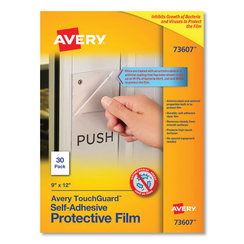 TouchGuard Protective Film Sheet, 9" x 12", Matte Clear, 30/Pack-(AVE73607)