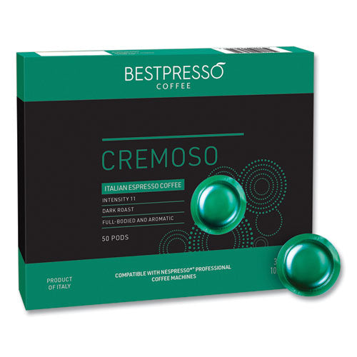 Nespresso Professional Cremoso Coffee Pods, 0.21 oz, 50/Box-(BPSBST18968)