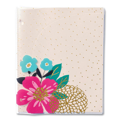 Panache Glossy 3-Hole Punched 6-Pocket Folder, 11 x 8.5, Assorted-(CPP93001)