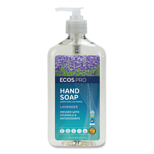 Liquid Hand Soap, Lavender Scent, 17 oz Pump Bottle-(EOPPL96656)