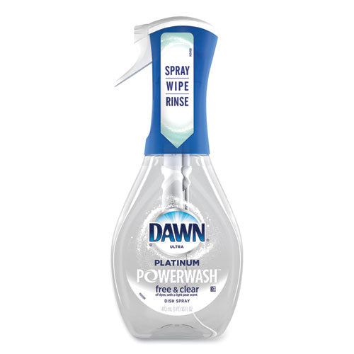 Platinum Powerwash Dish Spray, Free & Clear, Unscented, 16 oz Spray Bottle-(PGC65732)