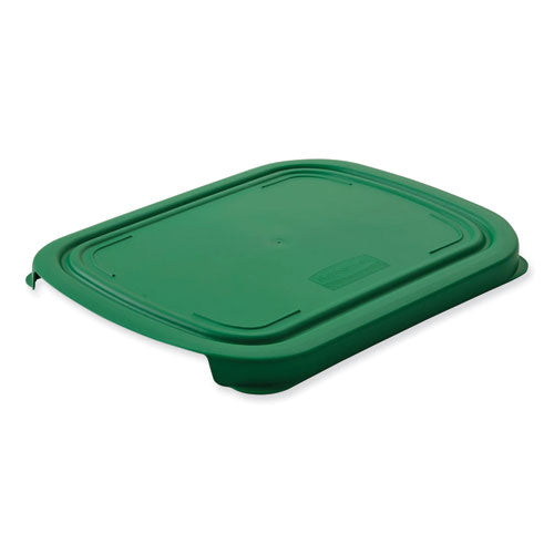 Compost Bin Lid, For 3.3 and 5 gal Bins, 16.3w x 12.9d x 1.1h, Compost Green, 6/Pack-(RCP2108900)