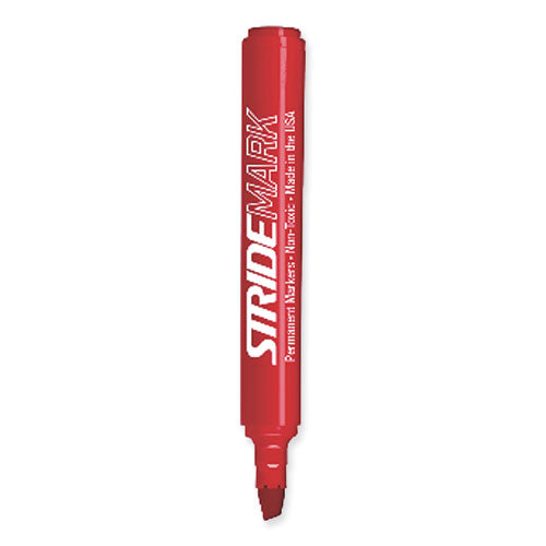 StrideMark Permanent Marker, Fine Bullet Tip, Red, 12/Pack-(STW22003)