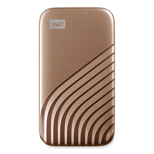MY PASSPORT External Solid State Drive, 1 TB, USB 3.2, Gold-(WDCAGF0010BGD)
