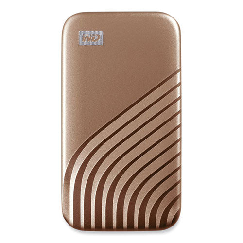 MY PASSPORT External Solid State Drive, 2 TB, USB 3.2, Gold-(WDCAGF0020BGD)