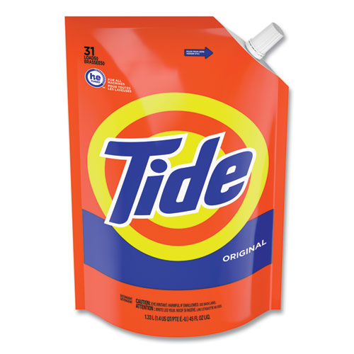Pouch HE Liquid Laundry Detergent, Tide Original Scent, 35 Loads, 45 oz, 3/Carton-(PGC59832)