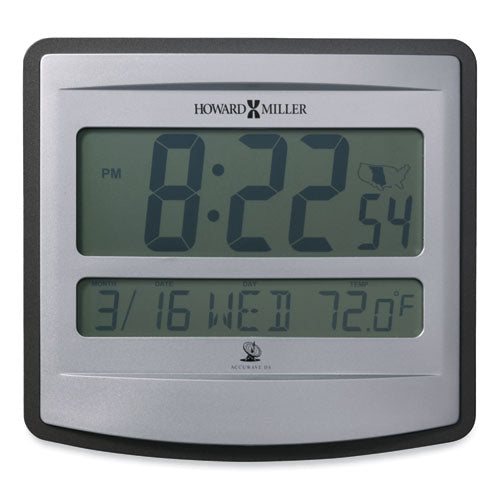 Nikita Wall Clock, Silver/Charcoal Case, 8.75" x  8", 2 AA (sold separately)-(MIL625780)