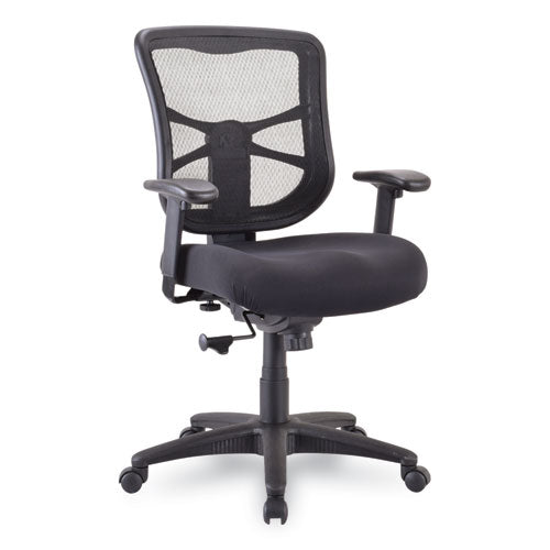 Alera Elusion Series Mesh Mid-Back Swivel/Tilt Chair, Supports Up to 275 lb, 17.9" to 21.8" Seat Height, Black-(ALEEL42BME10B)