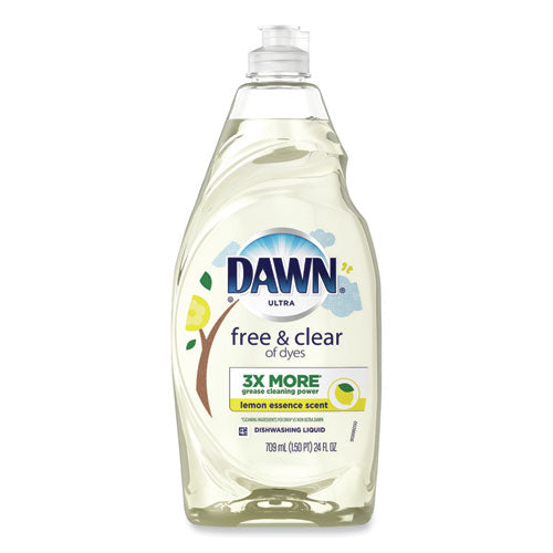 Free and Clear Dishwashing Liquid, Lemon Scent, 24 oz Squeeze Bottle, 10/Carton-(PGC53603)