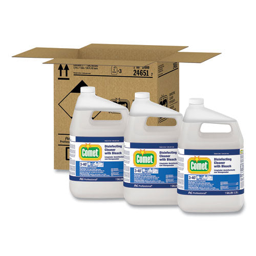 Disinfecting Cleaner w/Bleach, 1 gal Bottle, 3/Carton-(PGC24651CT)