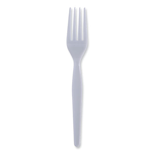 Heavyweight Polystyrene Cutlery, Fork, White, 1000/Carton-(BWKFORKHW)