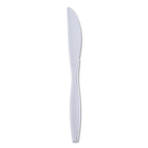 Heavyweight Wrapped Polypropylene Cutlery, Knife, White, 1,000/Carton-(BWKKNIHWPPWIW)