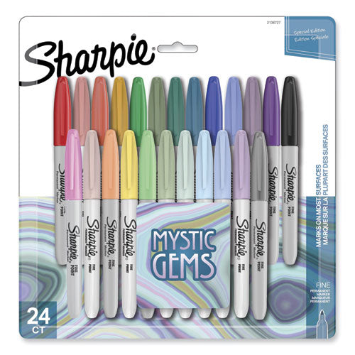 Mystic Gems Markers, Fine Bullet Tip, Assorted, 24/Pack-(SAN2136727)