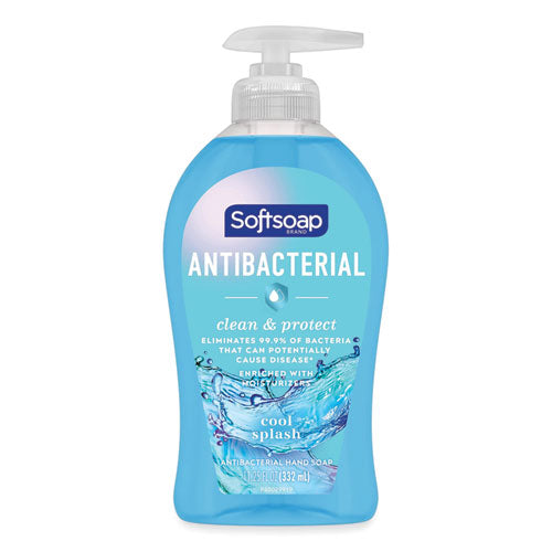 Antibacterial Hand Soap, Cool Splash, 11.25 oz Pump Bottle, 6/Carton-(CPC98537)