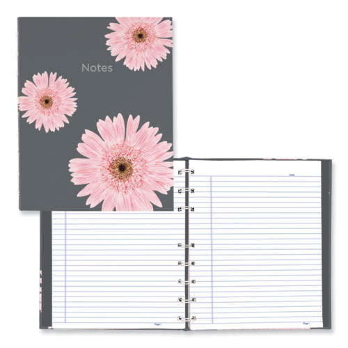 NotePro Notebook, 1-Subject, Medium/College Rule, Pink/Gray Cover, (75) 9.25 x 7.25 Sheets-(REDA601601)