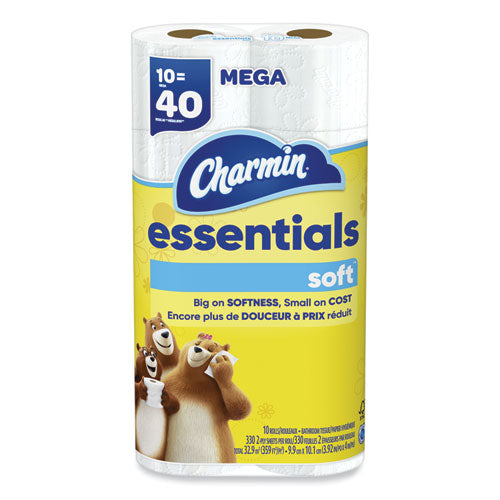 Essentials Soft Bathroom Tissue, Septic Safe, 2-Ply, White, 330 Sheets/Roll, 30 Rolls/Carton-(PGC04534)