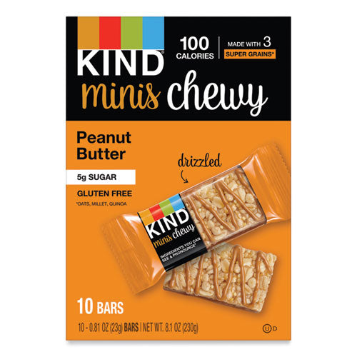 Minis Chewy, Peanut Butter, 0.81 oz 10/Pack-(KND27895)