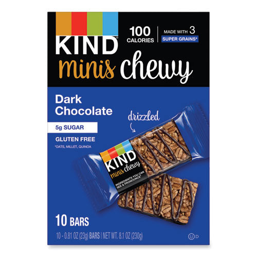 Minis Chewy, Dark Chocolate, 0.81 oz,10/Pack-(KND27896)