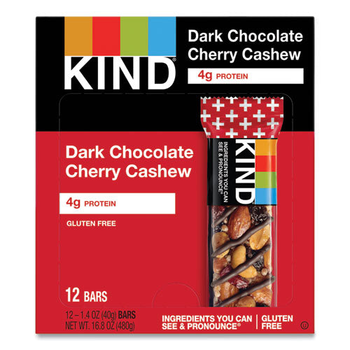 Plus Nutrition Boost Bar, Dk ChocolateCherryCashew/Antioxidants, 1.4 oz, 12/Box-(KND17250)