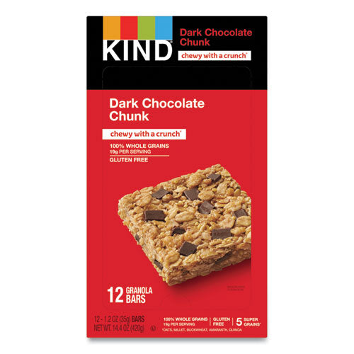 Healthy Grains Bar, Dark Chocolate Chunk, 1.2 oz, 12/Box-(KND18082)