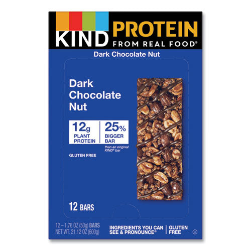 Protein Bars, Double Dark Chocolate, 1.76 oz, 12/Pack-(KND26036)