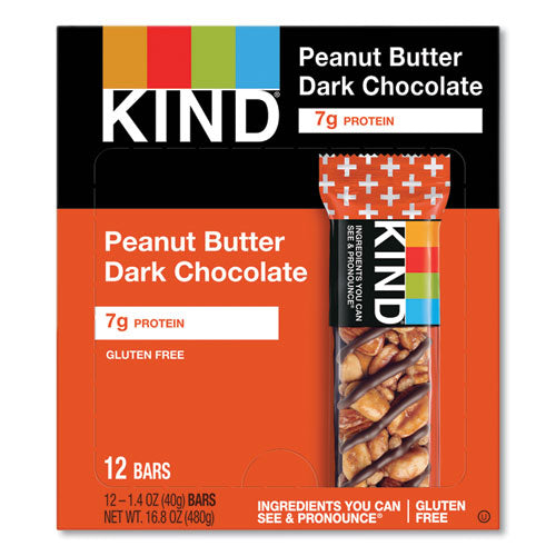 Plus Nutrition Boost Bar, Peanut Butter Dark Chocolate/Protein, 1.4 oz, 12/Box-(KND17256)