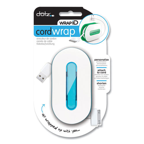 WrapID, Holds up to 6 ft of Cord, Blue-(LEE21904)