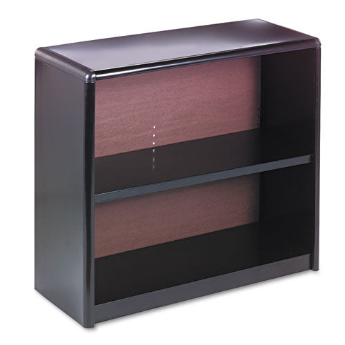 Value Mate Series Metal Bookcase, Two-Shelf, 31.75w x 13.5d x 28h, Black-(SAF7170BL)