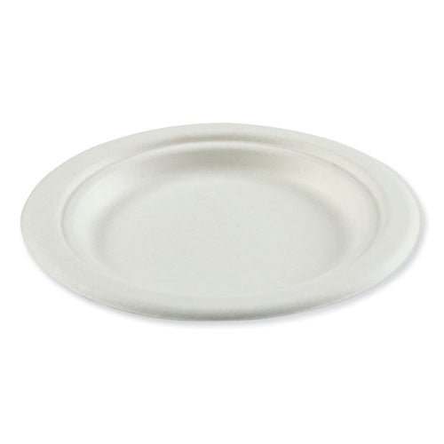 Bagasse PFAS-Free Dinnerware, Plate, 6", White, 1,000/Carton-(RPPPL06NPFAS)