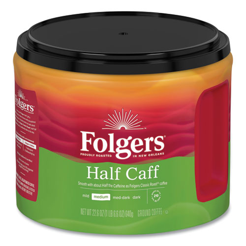 Coffee, Half Caff, 22.6 oz Canister-(FOL20527)