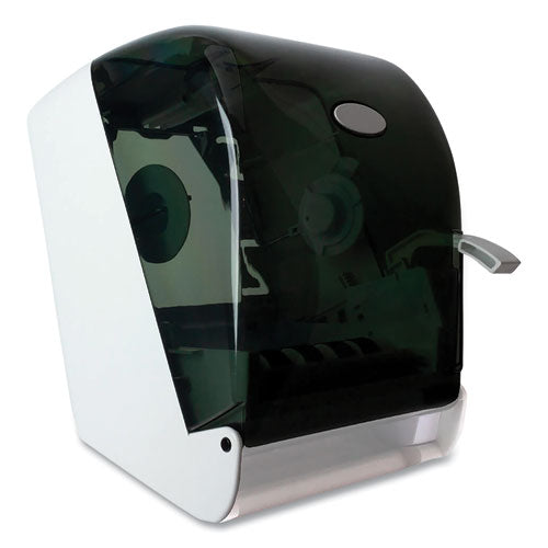 Lever Action Roll Towel Dispenser, 11.25 x 9.5 x 14.38, Transparent-(GEN1605)