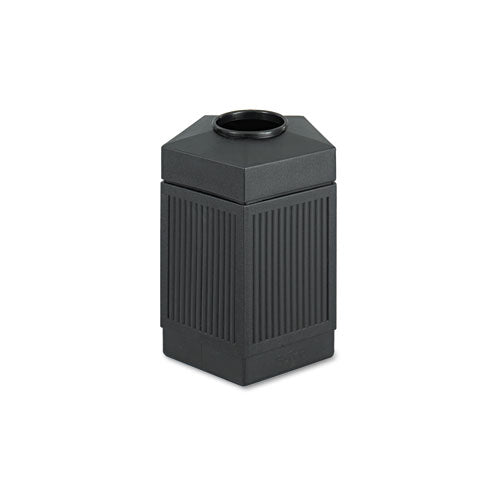 Canmeleon Indoor/Outdoor Pentagon Receptacle, 45 gal, Polyethylene, Black-(SAF9486BL)