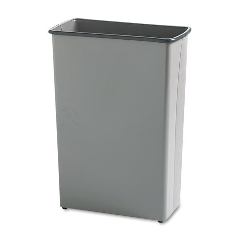 Square and Rectangular Wastebasket, 88 qt, Steel, Charcoal-(SAF9618CH)