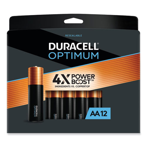 Optimum Alkaline AA Batteries, 12/Pack-(DUROPT1500B12PR)