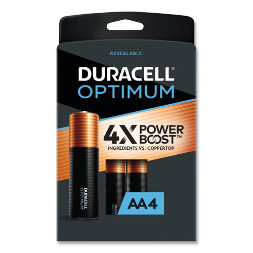 Optimum Alkaline AA Batteries, 4/Pack-(DUROPT1500B4PRT)
