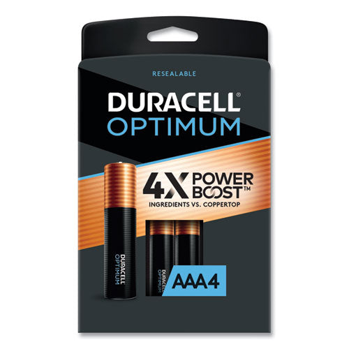 Optimum Alkaline AAA Batteries, 4/Pack-(DUROPT2400B4PRT)